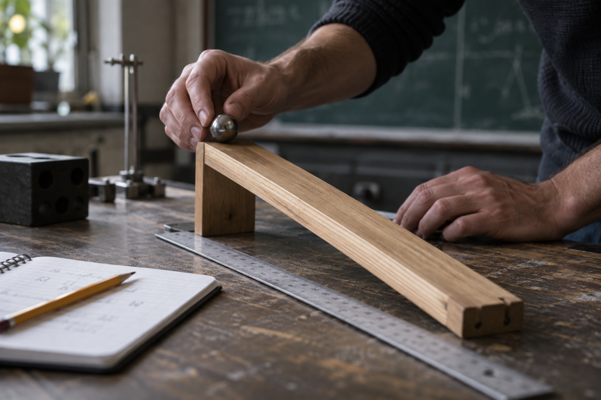 Ball-and-ramp experiment