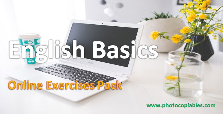 English Basics online exercises pack