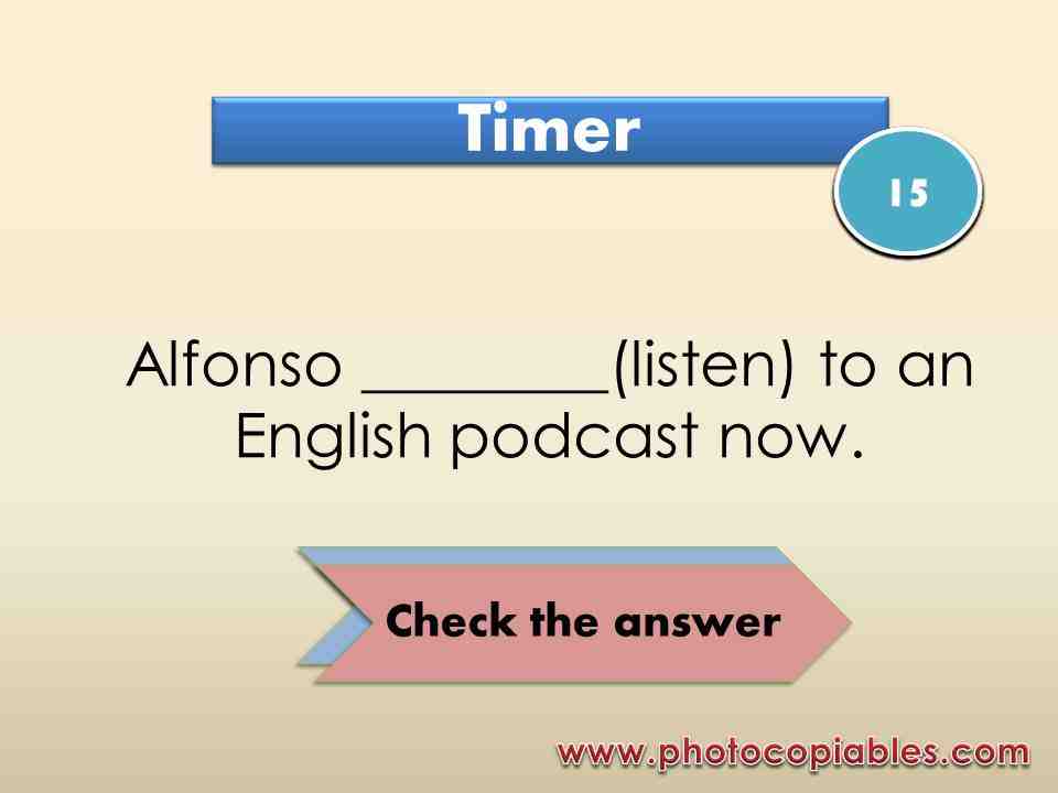Present Continuous tense_consolidation_interactive exercise-question slide Present Continuous tense_consolidation_interactive exercise-question slide