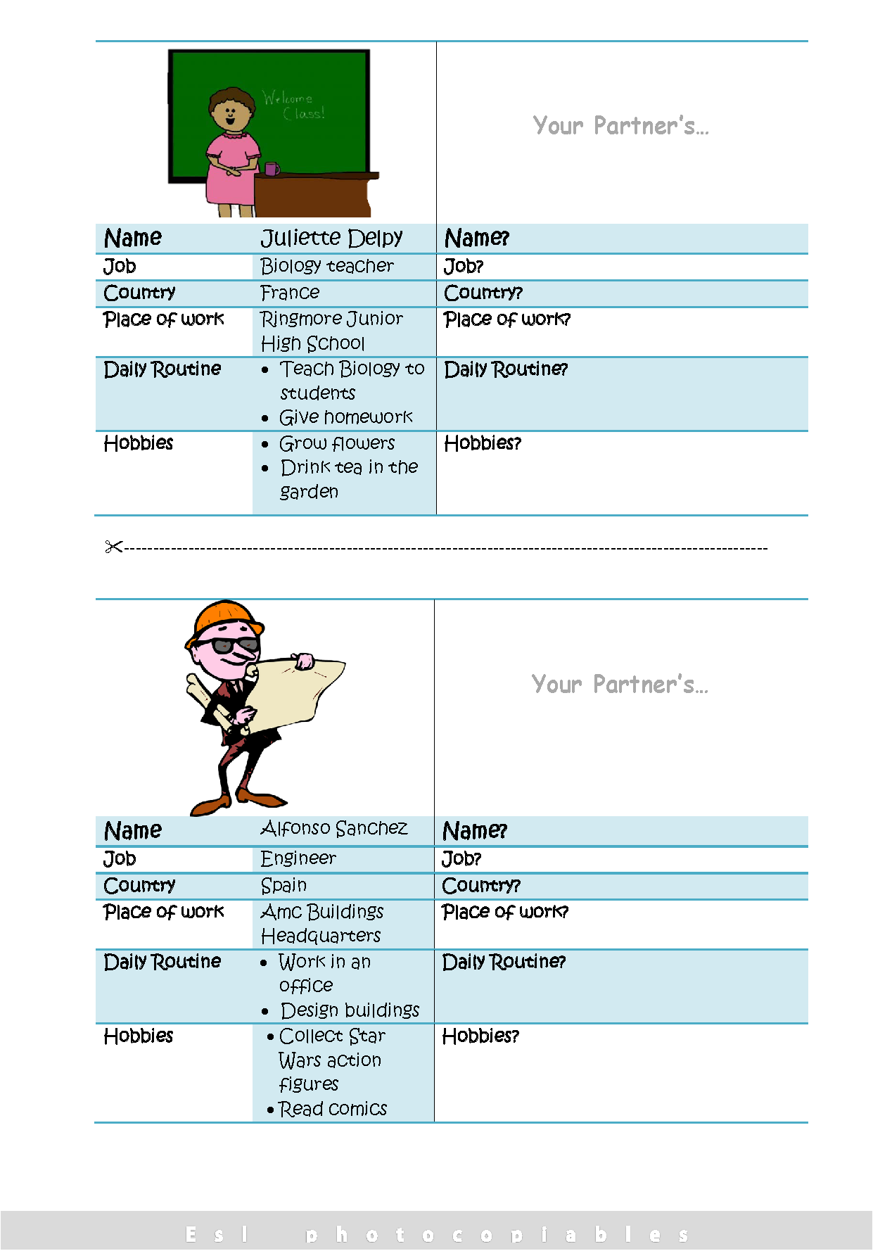 Suggested Activities and Role-plays for Teaching Verb Tenses