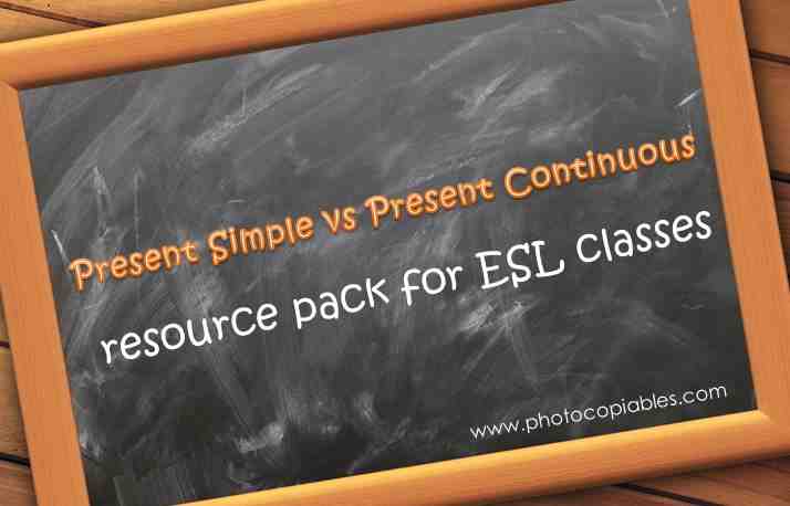 Present Simple vs Present Continuous Resource Pack