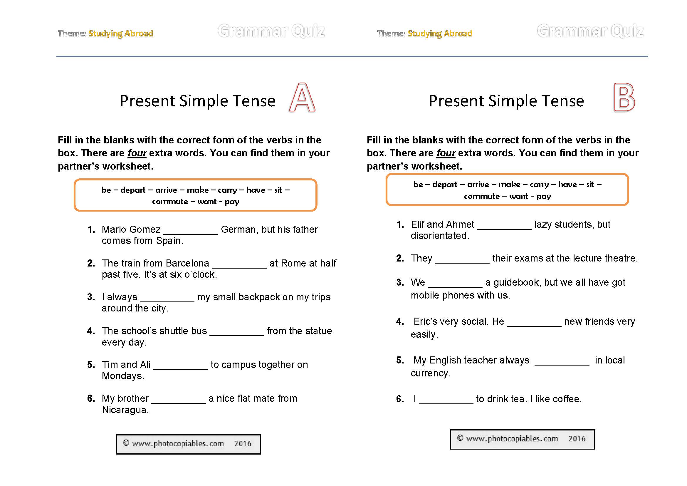 present simple grammar quiz_a-b versions