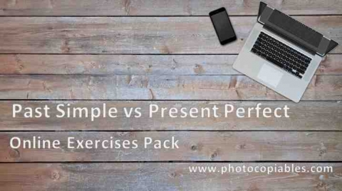 past simple vs Present Perfect online exercises pack cover