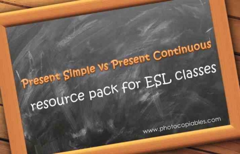 present simple vs present continuous resource pack 