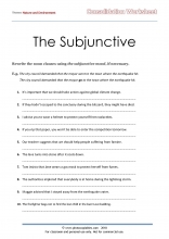 The-Subjunctive consolidation worksheet