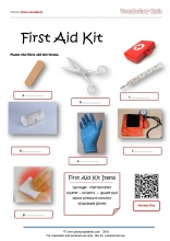 first aid kit vocabulary quiz