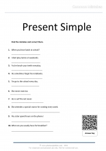 Present simple common mistakes