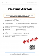 Studying abroad vocabulary quiz